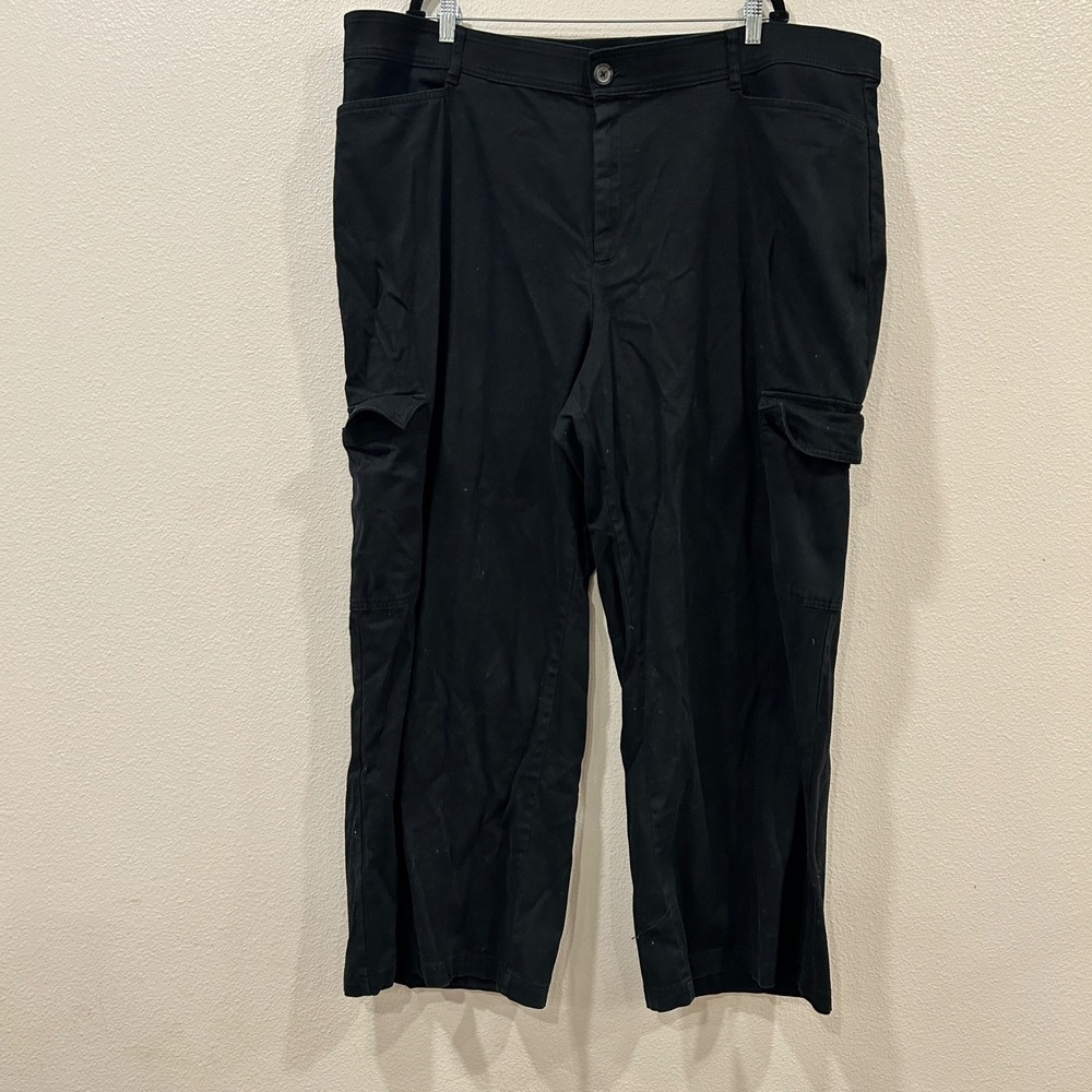 AVA‎ & VIV Black Cargo Wide Leg Pants Women's Size 26
